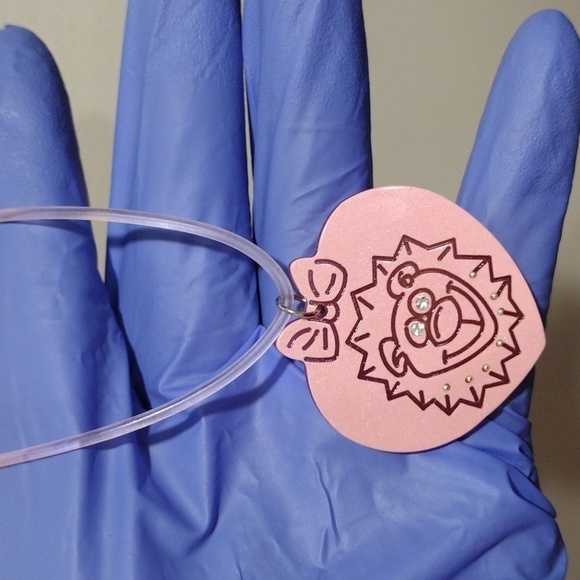 Leo (Lion) July 23–August 22 Pink Zodiac Pendant Rubber Cord Necklace - Picture 1 of 5